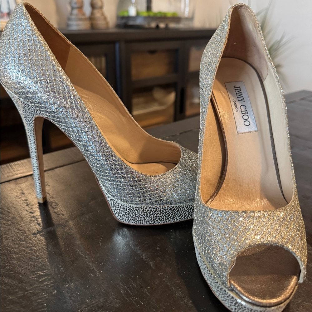 Jimmy Choo Glitter Pumps